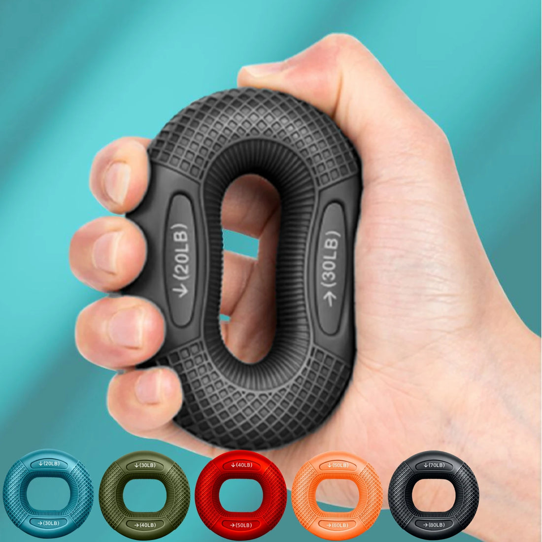 Silicone Finger Gripper Ring Hand Muscle Strengthener Ring